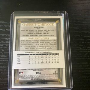 2021 Garrett Whitlock signed card certified